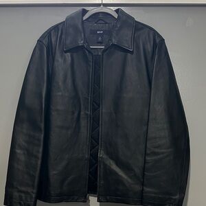 GAP Men's Black Leather Jacket